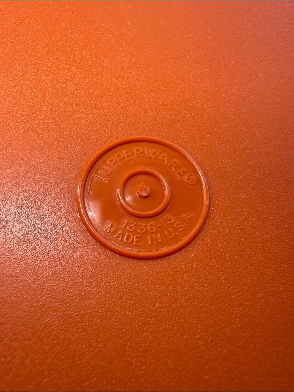 Vintage Tupperware Round 2-Piece Container Set Orange Made in USA MCM